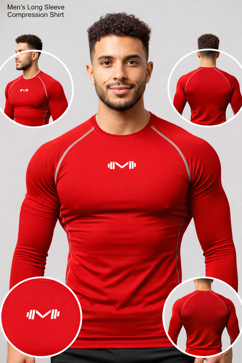 Red full slevee comprission tee