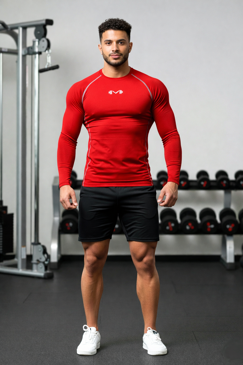 Red full slevee comprission tee