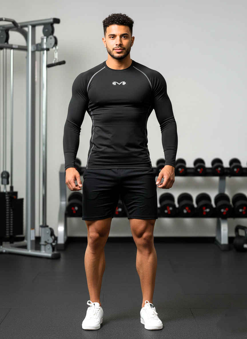 Black full slevee comprission