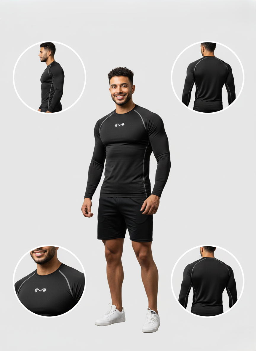 Black full slevee comprission