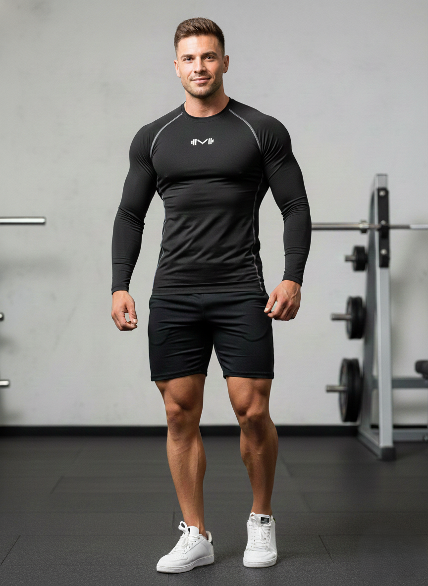 Black full slevee comprission