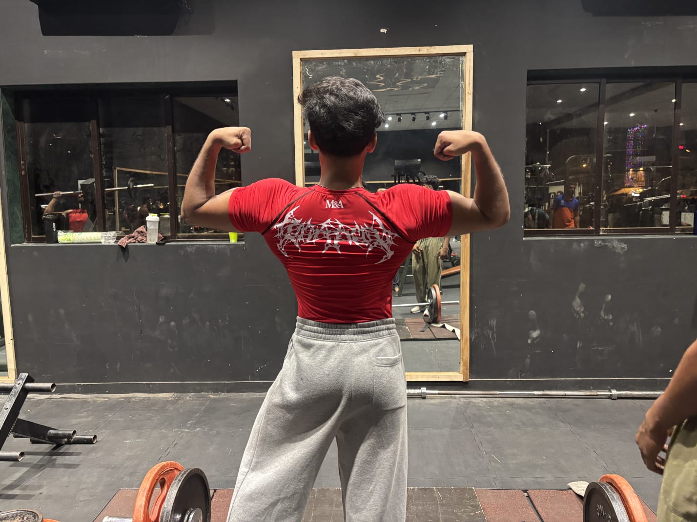 Blood Red Printed Compression T-Shirt